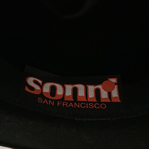 Vintage Sonni of San Francisco Lancaster Black Wool Cartwheel Hat - Picture 6 of 6